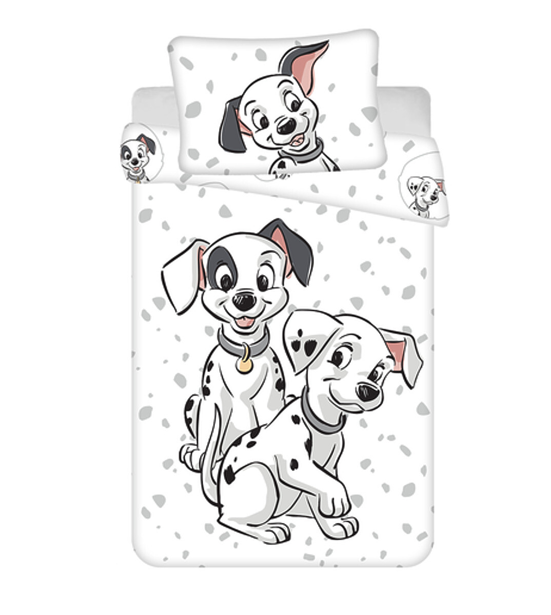 Obliečok Ourbaby Bedding 101 Dalmatians biela čierna 135x100 + 60x40 cm