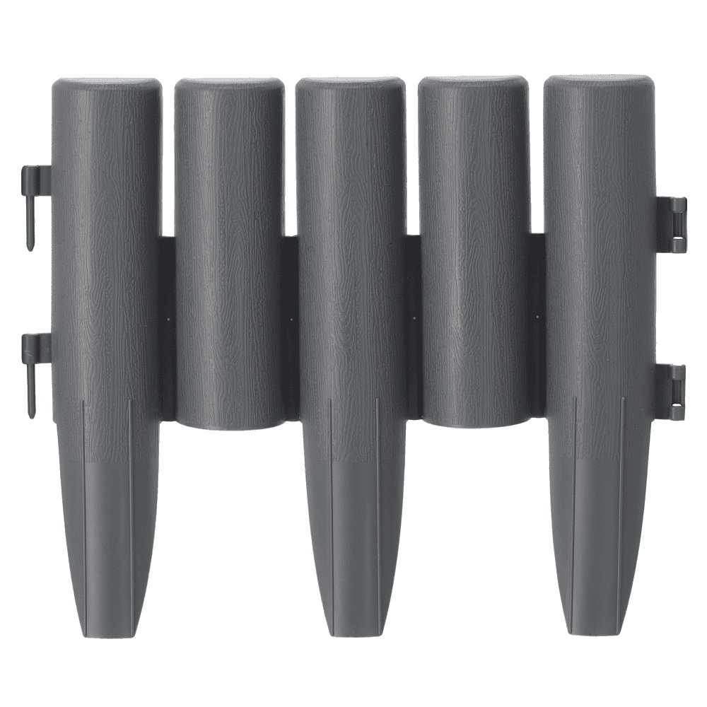 Obruba trávnika/záhradný plôtik, set 8 ks, sivý plast, HANSI