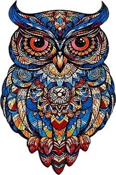 Kruzzel 24551 Drevené puzzle sova, 177 dielov, 38 × 21,5 cm