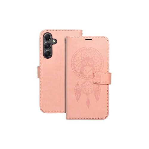 Puzdro Mezzo Book Samsung Galaxy A26 5G, vzor dreamcatcher - ružovo-zlaté
