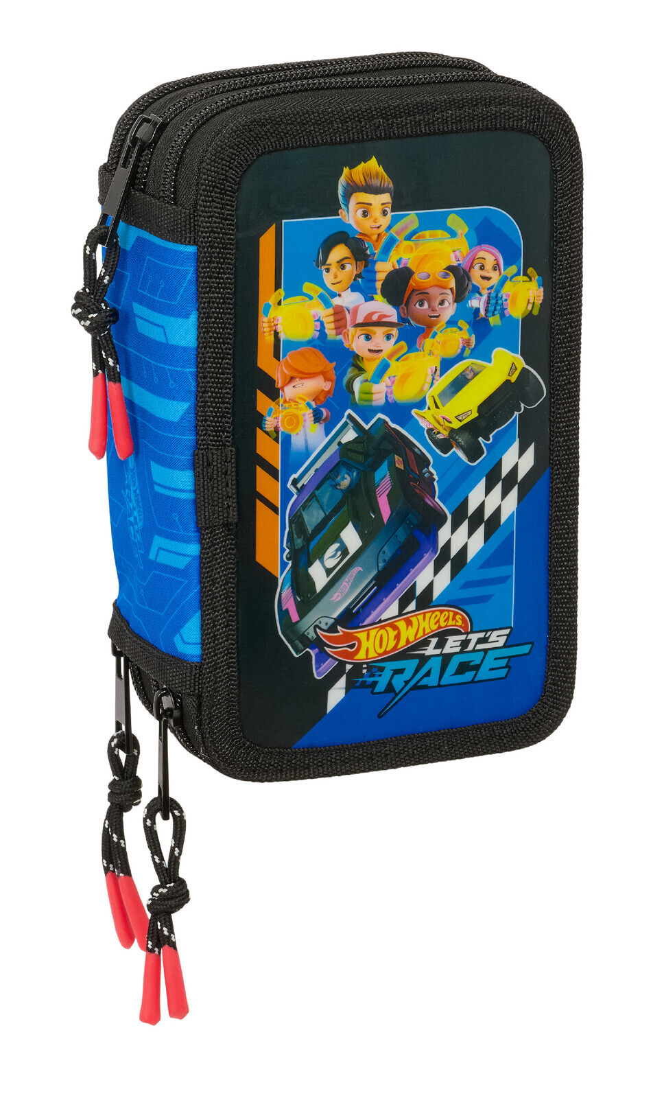 Trojkomorový peračník s príslušenstvom Safta Hot Wheels 