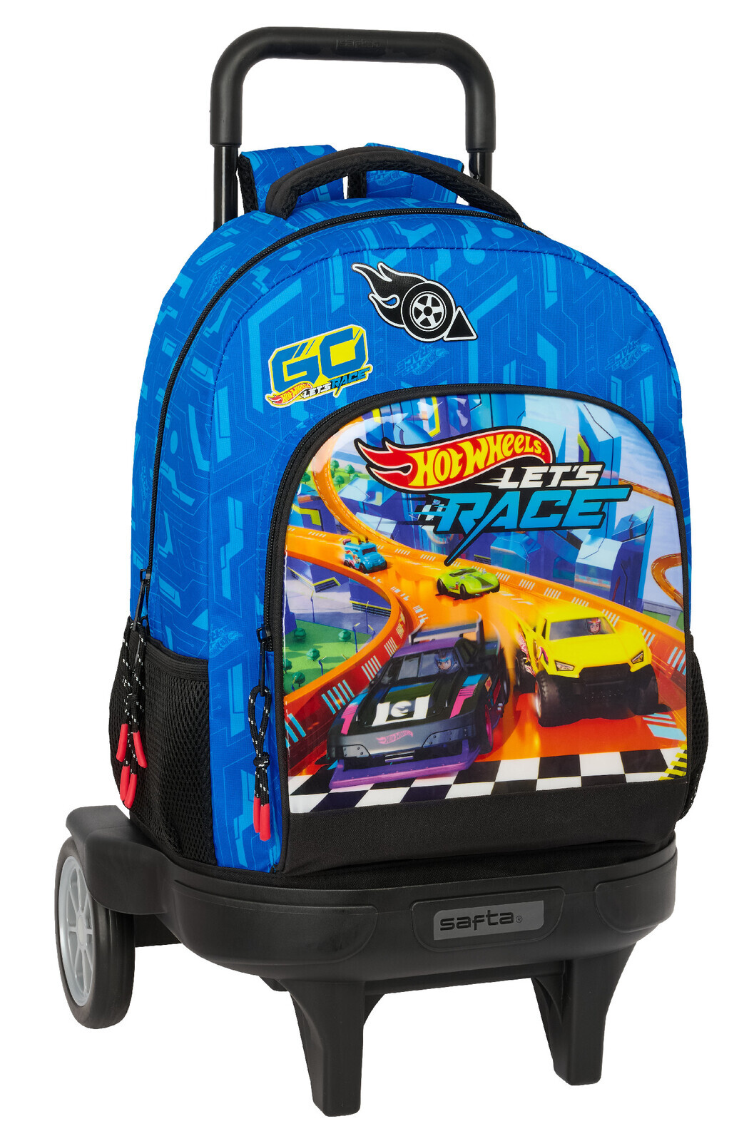 Školský batoh na kolieskach Safta Hot Wheels 