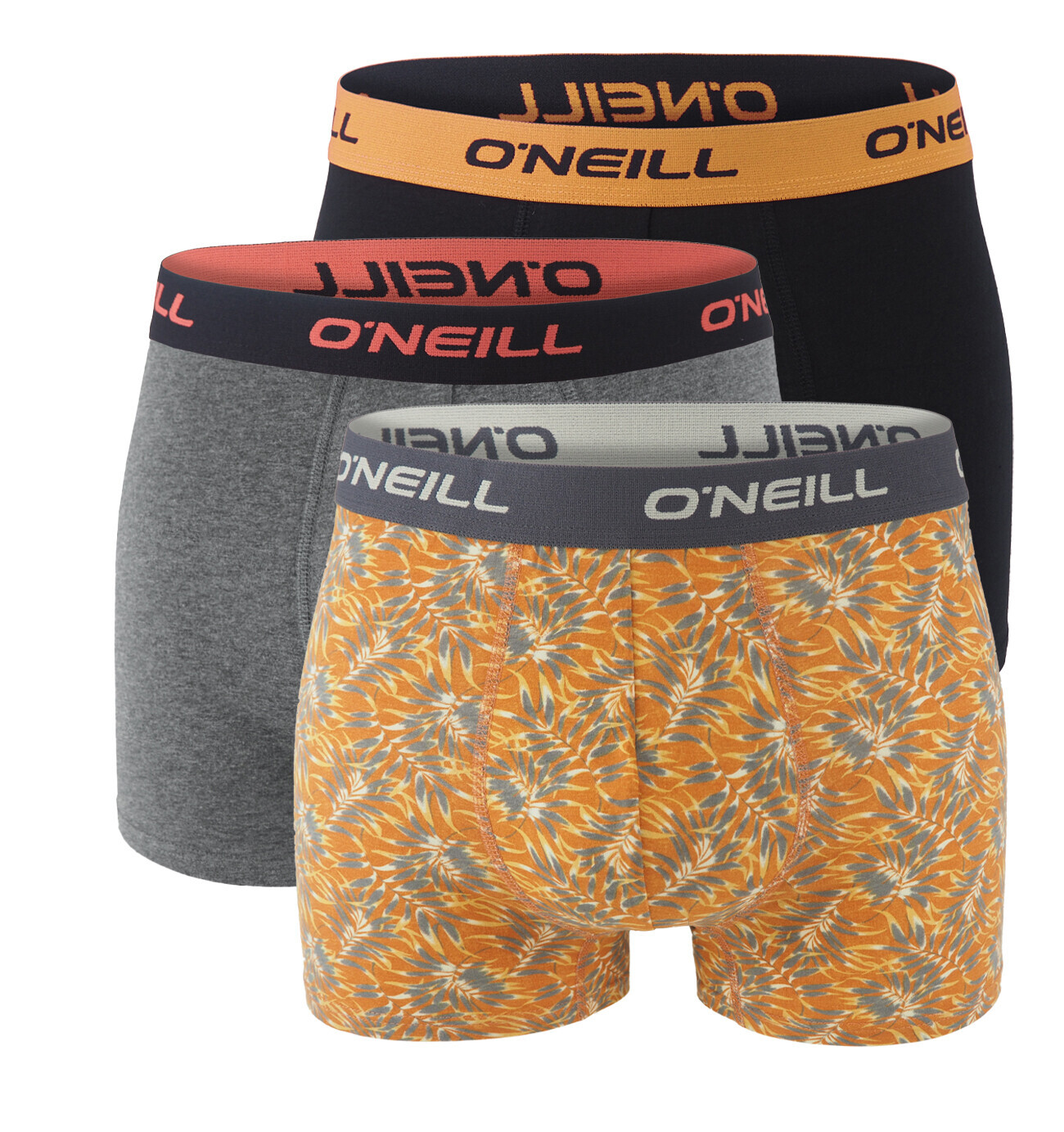 O'NEILL - boxerky 3PACK cotton stretch dipped leaf & black combo - limitovana edicia