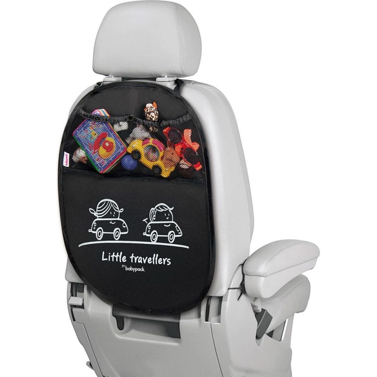 Babypack Organizér - ochrana sedadla,čierny