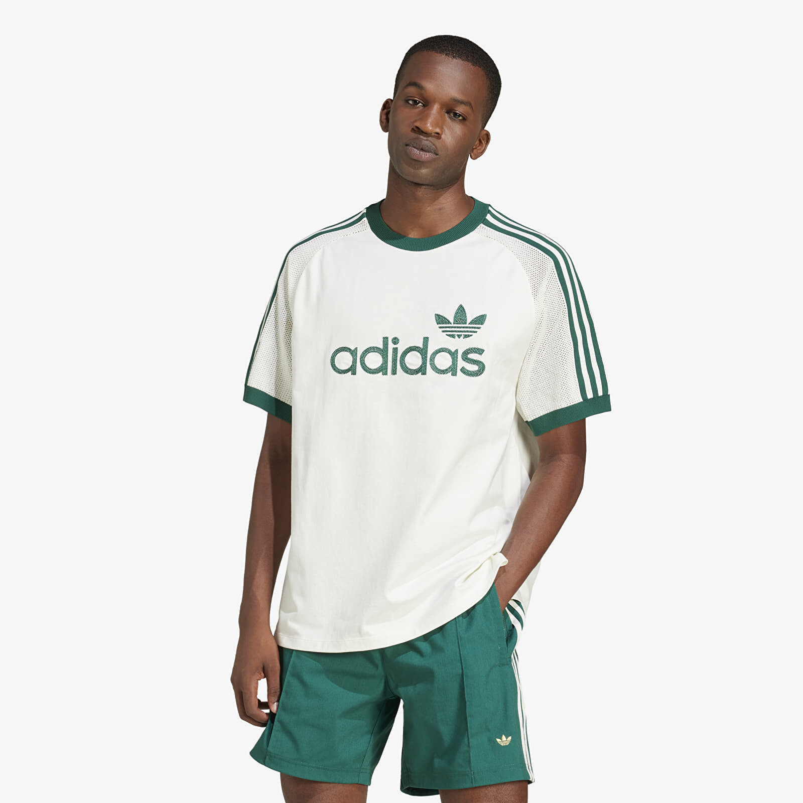 Tričko adidas Premium Knitted Tee White/ Off White XXL