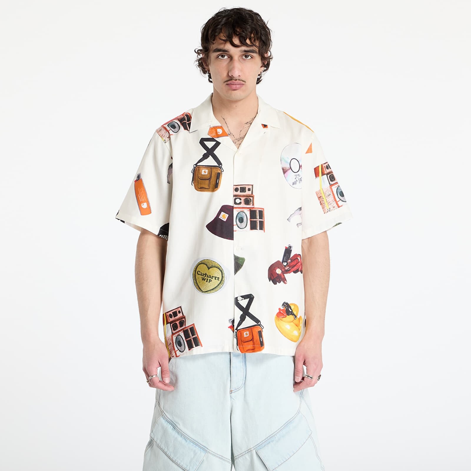 Košeľa Carhartt WIP S/S Jacob Rochester Shirt UNISEX Jacob Rochester Print/ Wax M