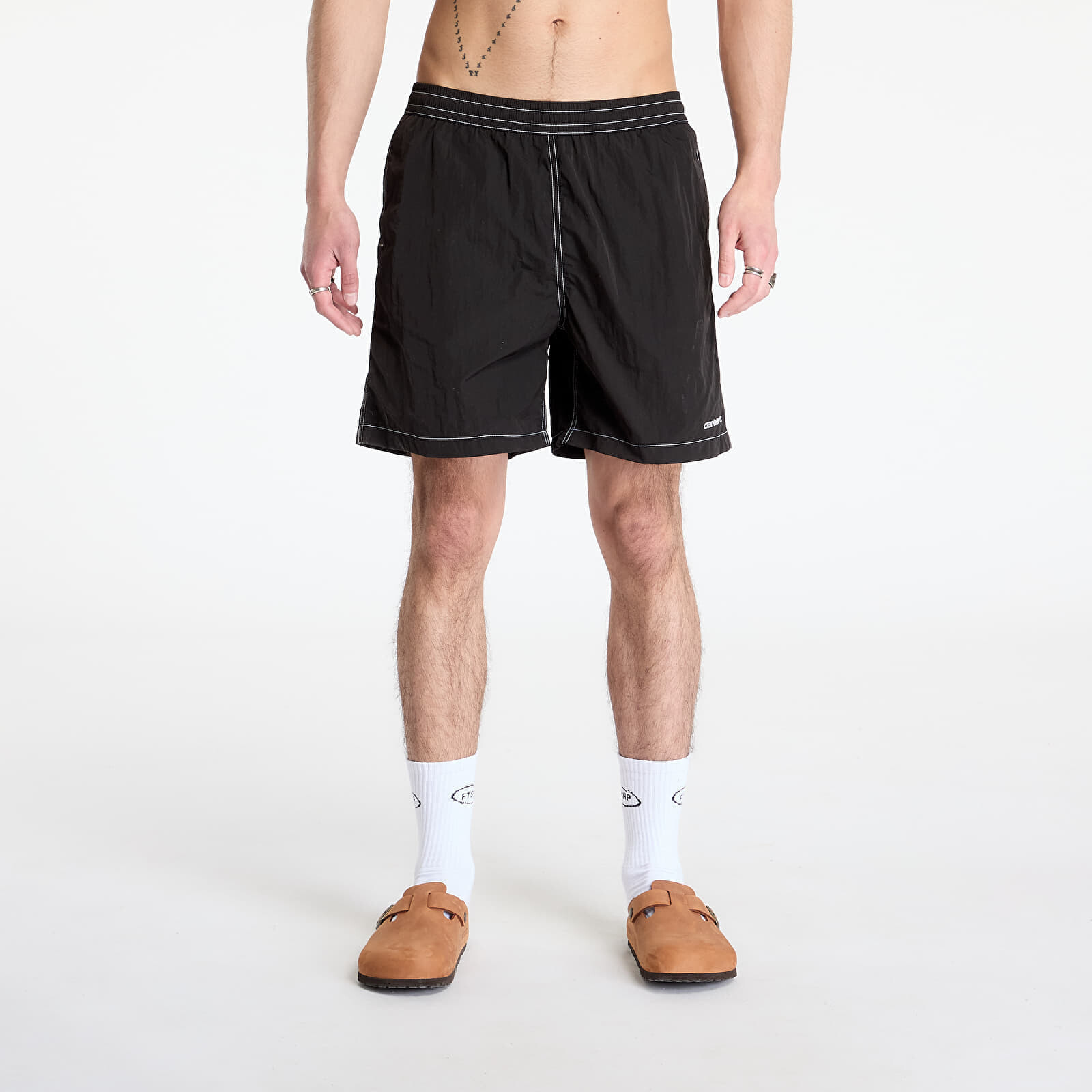 Plavky Carhartt WIP Canby Swim Trunks Black/ White XS