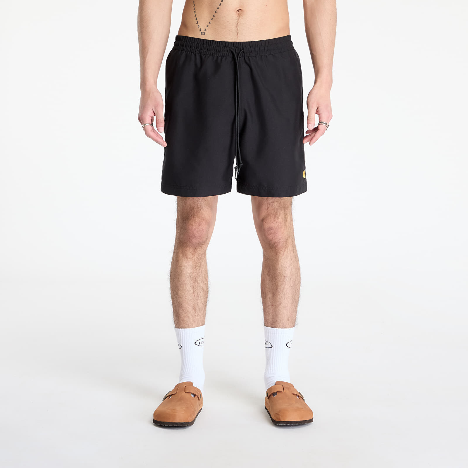 Plavky Carhartt WIP Chase Swim Trunks Black/ Gold XS