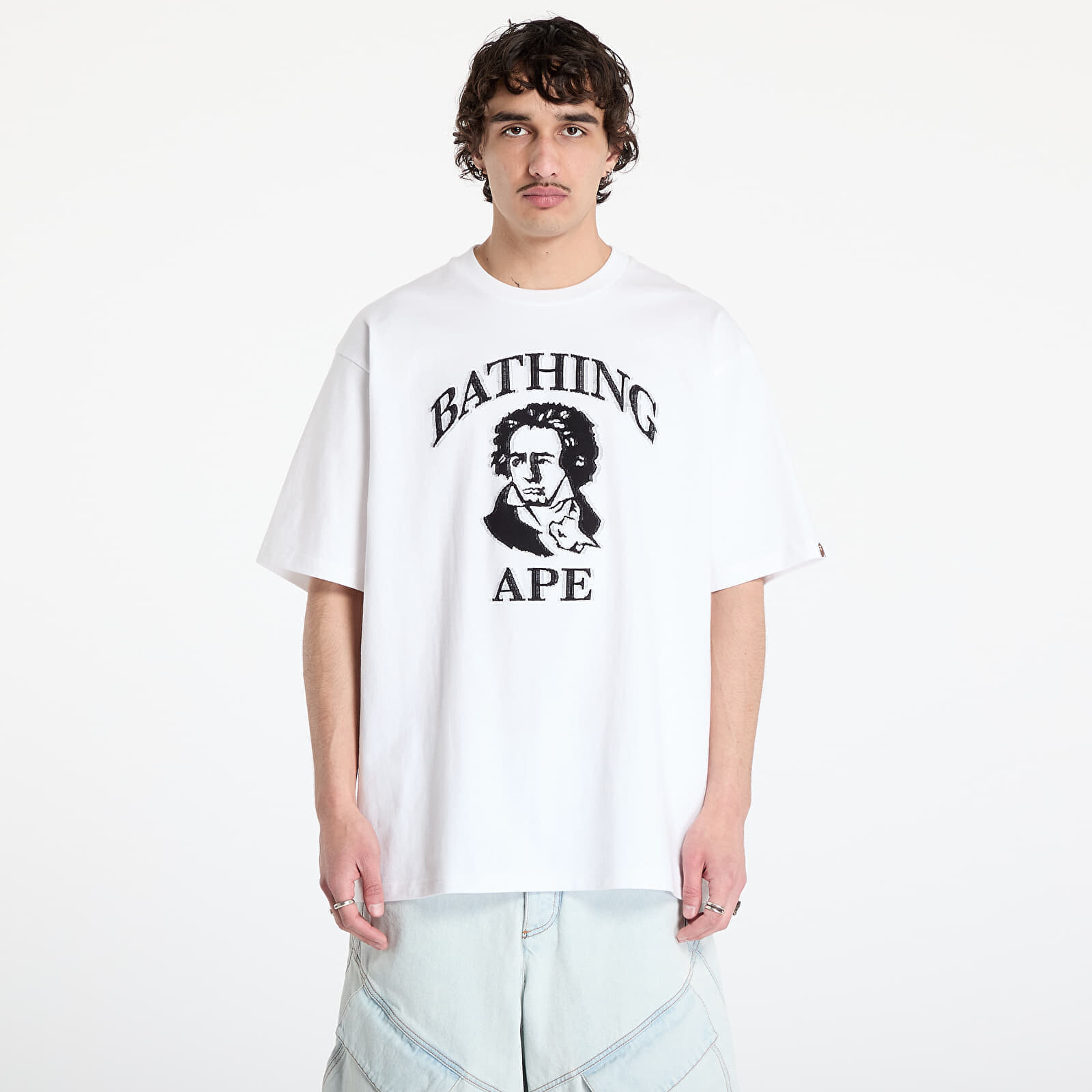 Tričko A BATHING APE Beethoven Graphic Relaxed Fit Tee White M