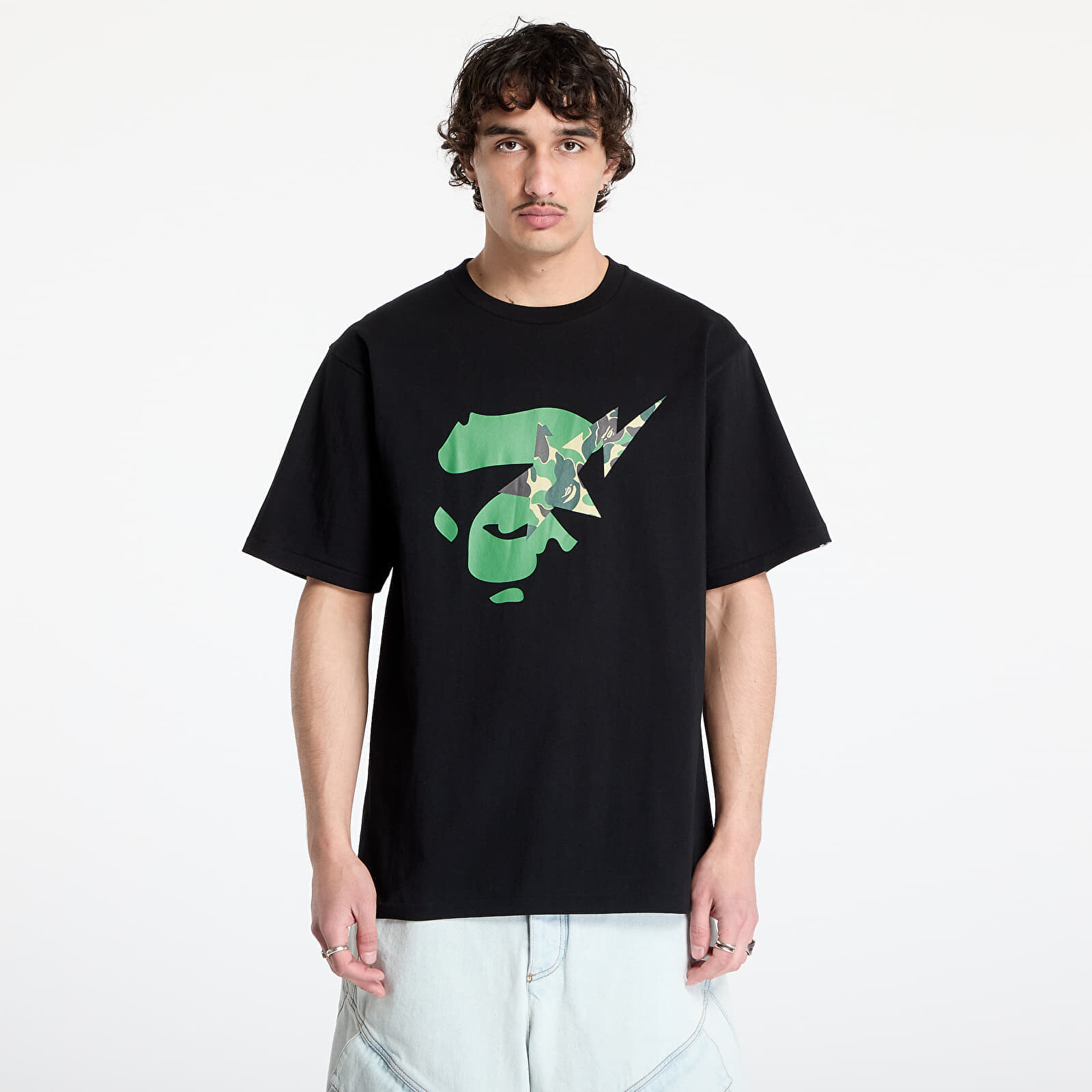 Tričko A BATHING APE Abc Camo Ape Face Star Tee UNISEX Black M
