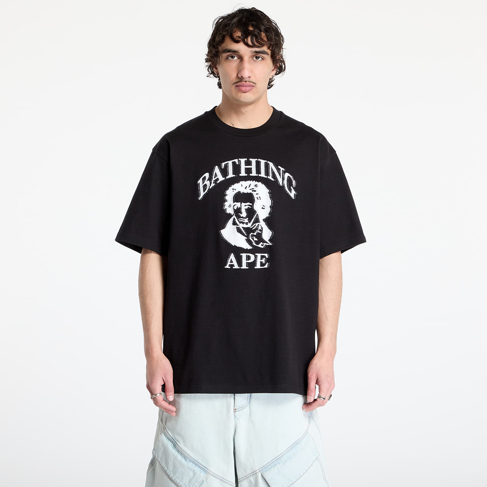 Tričko A BATHING APE Beethoven Graphic Relaxed Fit Tee UNISEX Black M