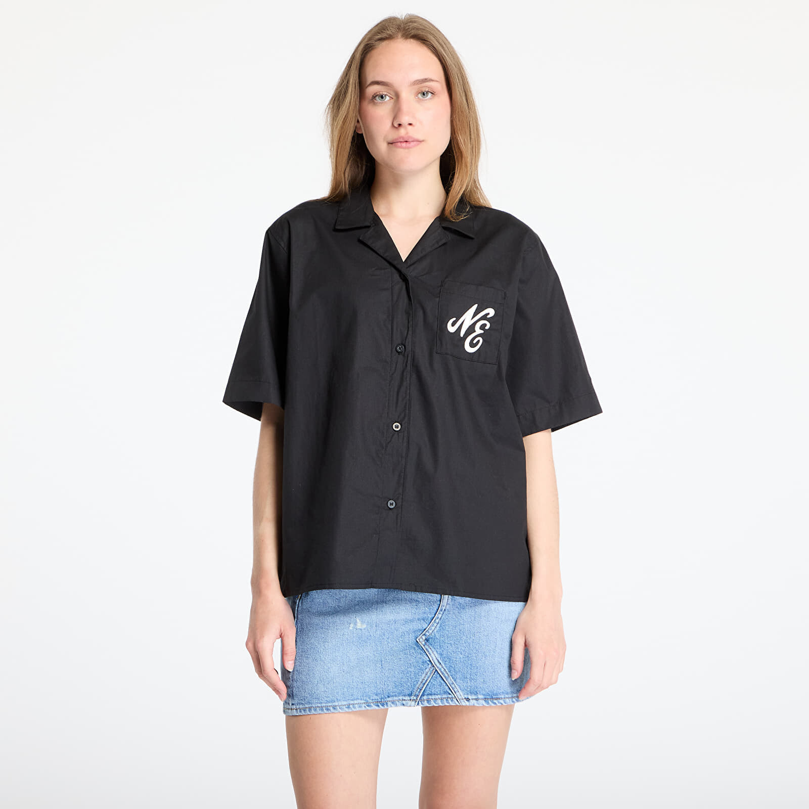 Košeľa New Era Revere Shirt Black L