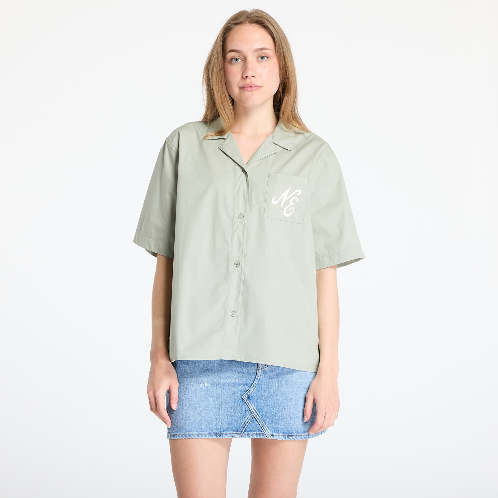 Košeľa New Era Revere Shirt Green M