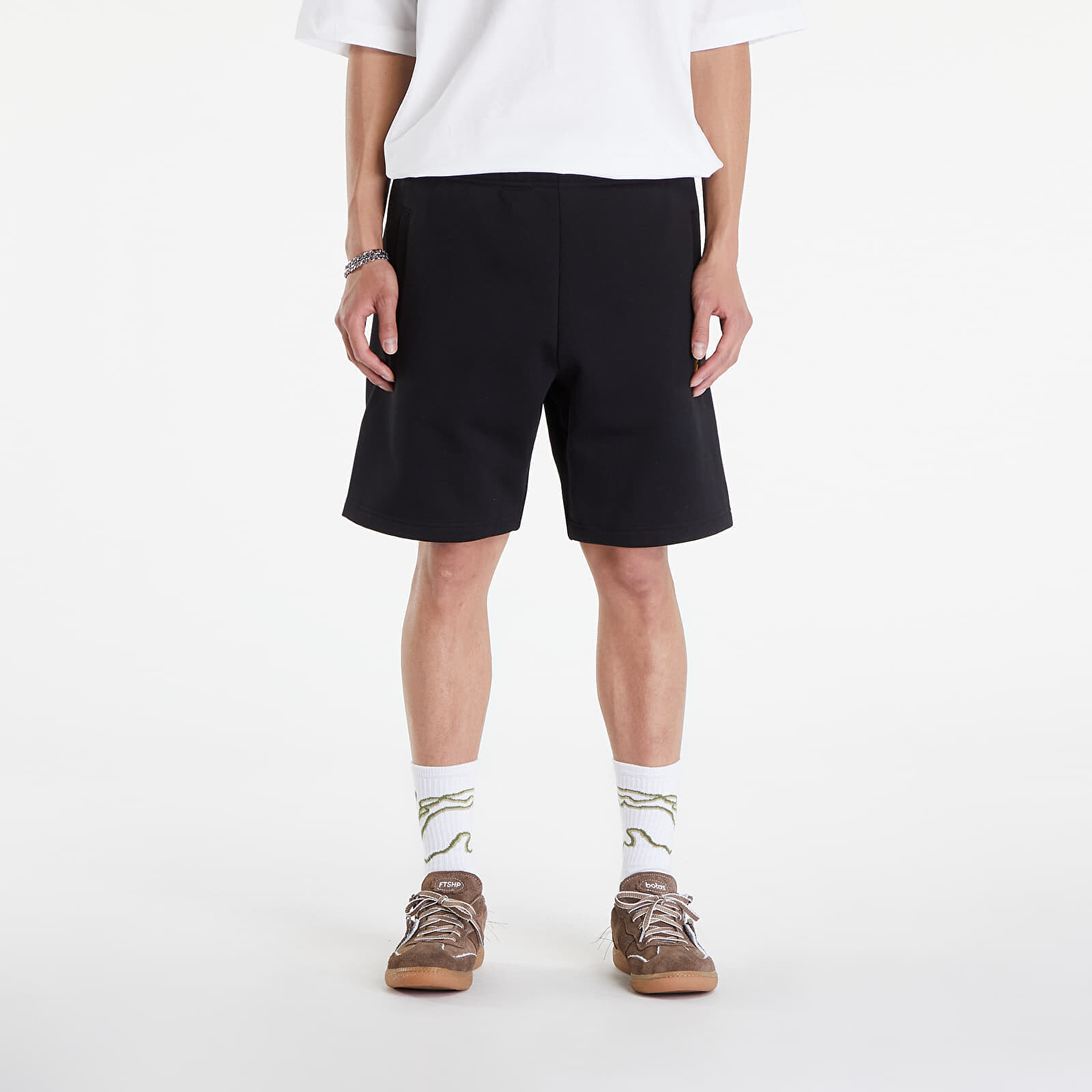 Šortky Carhartt WIP Chase Sweat Short Black/ Gold XS