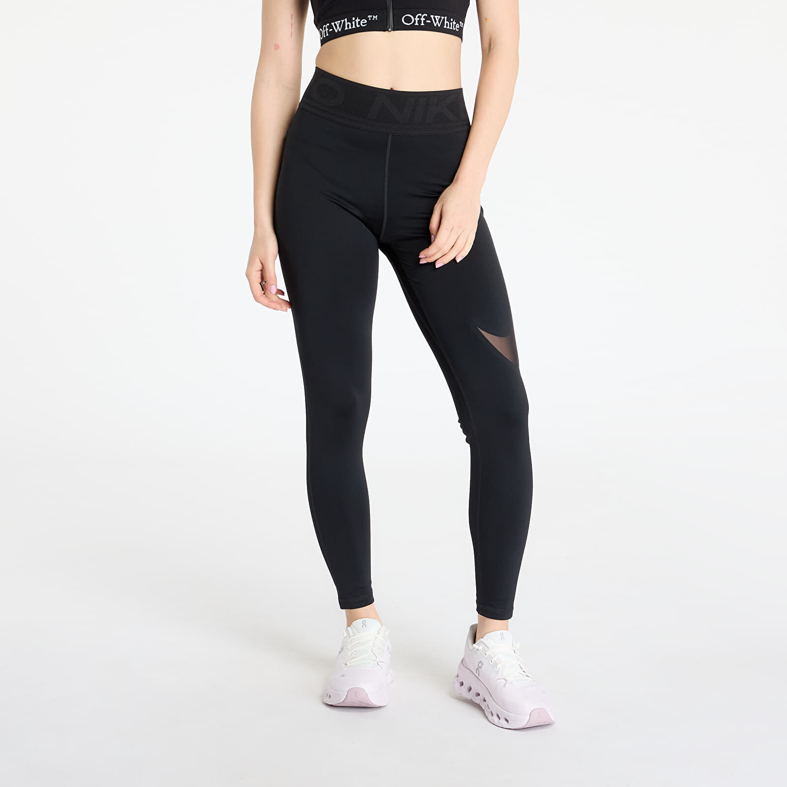 Legíny Nike Pro Sculpt Women's High-Waisted Full-Length Leggings Black/ White M