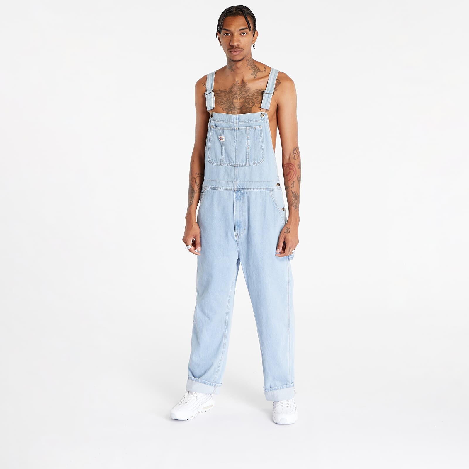 Kalhoty Dickies Dickies Classic Denim Bib Vintage Aged Blue XL