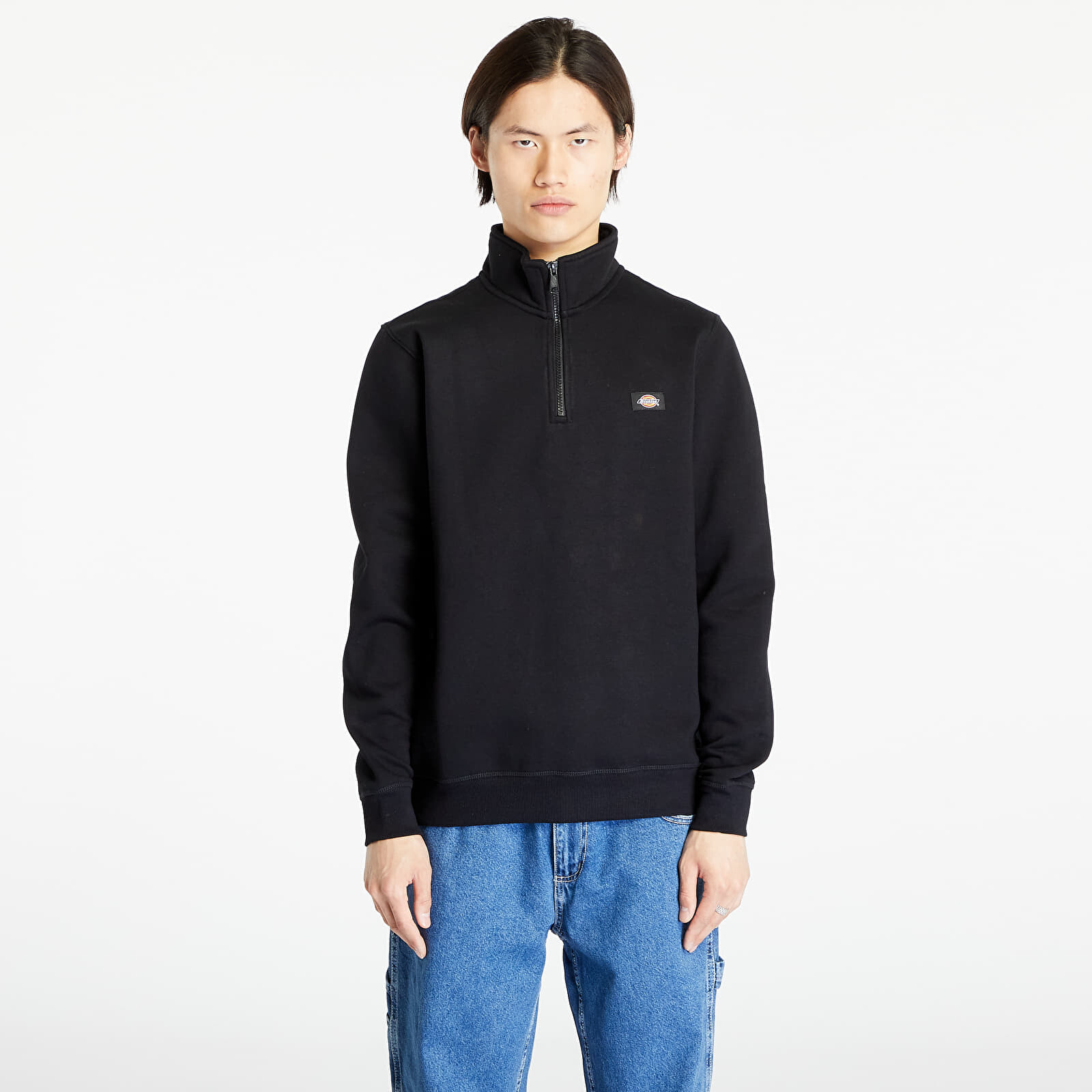Mikina Dickies Oakport Quarter Zip Sweatshirt Black S
