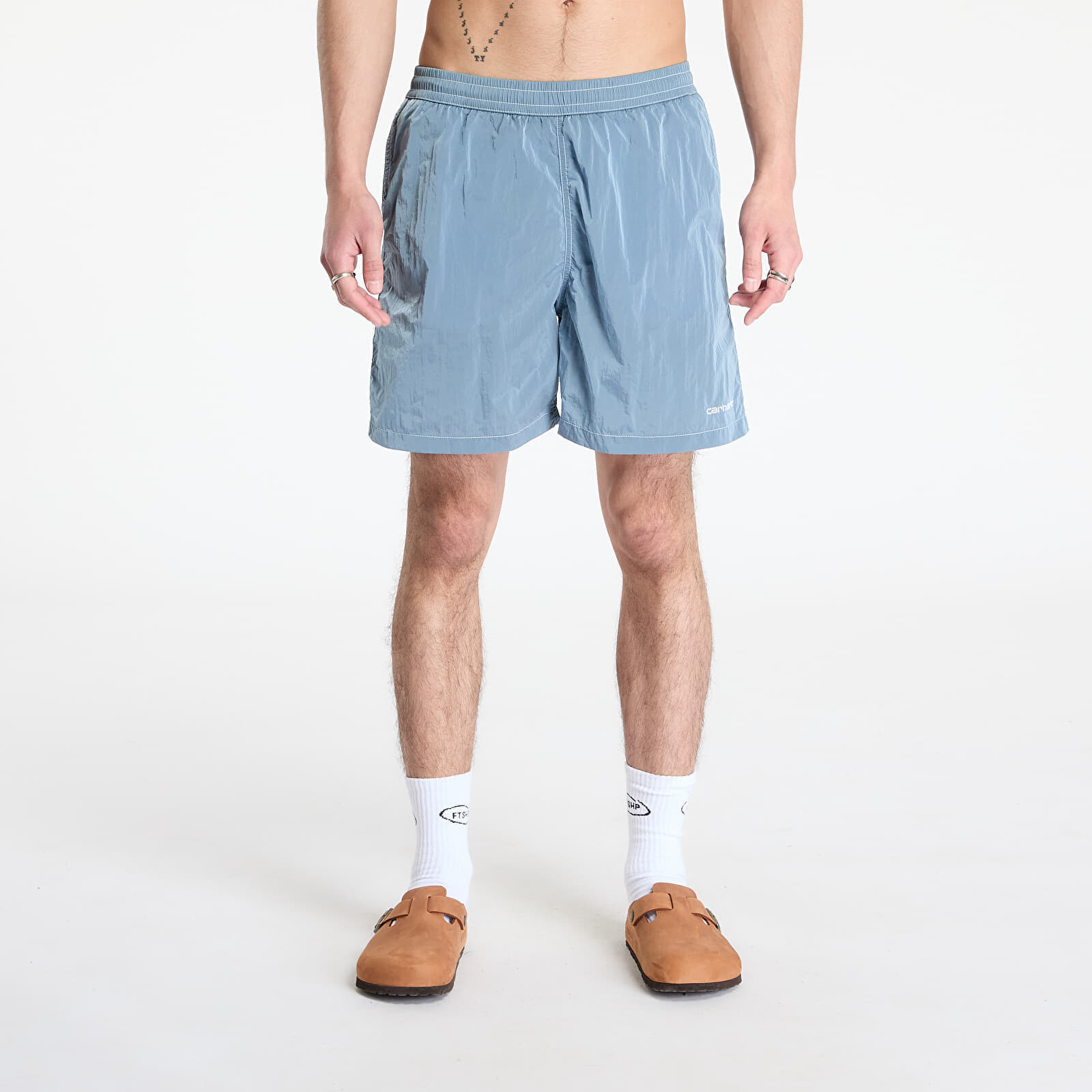 Plavky Carhartt WIP Canby Swim Trunks Clay Blue/ White S