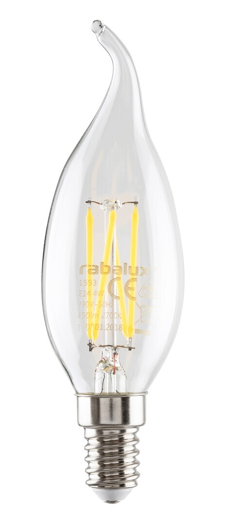Rabalux LED žiarovka sviečka Retro CF35 4,2W E14 Farba svetla: Teplá biela 1593