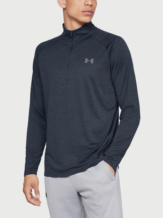 Tmavomodré športové tričko Under Armour UA Tech 2.0 1/2 Zip