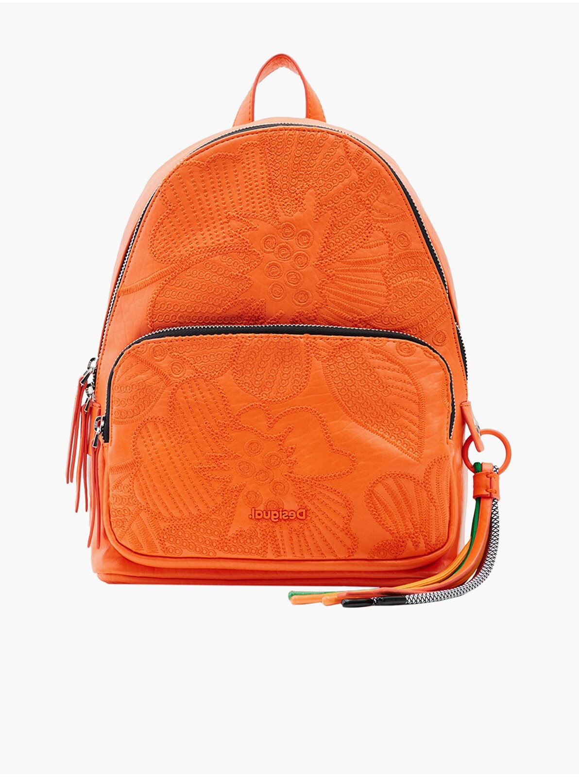 Orange Desigual Alpha Mombasa Mini Flowered Backpack - Women