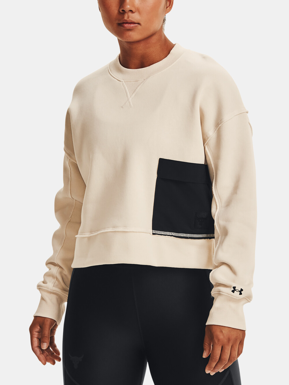 Mikina Under Armour UA Prjct Rock Fleece Crew - biela