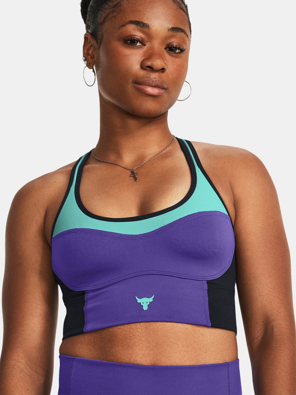 Fialová športová podprsenka Under Armour Pjt Rck Lets Go LL Infty Bra