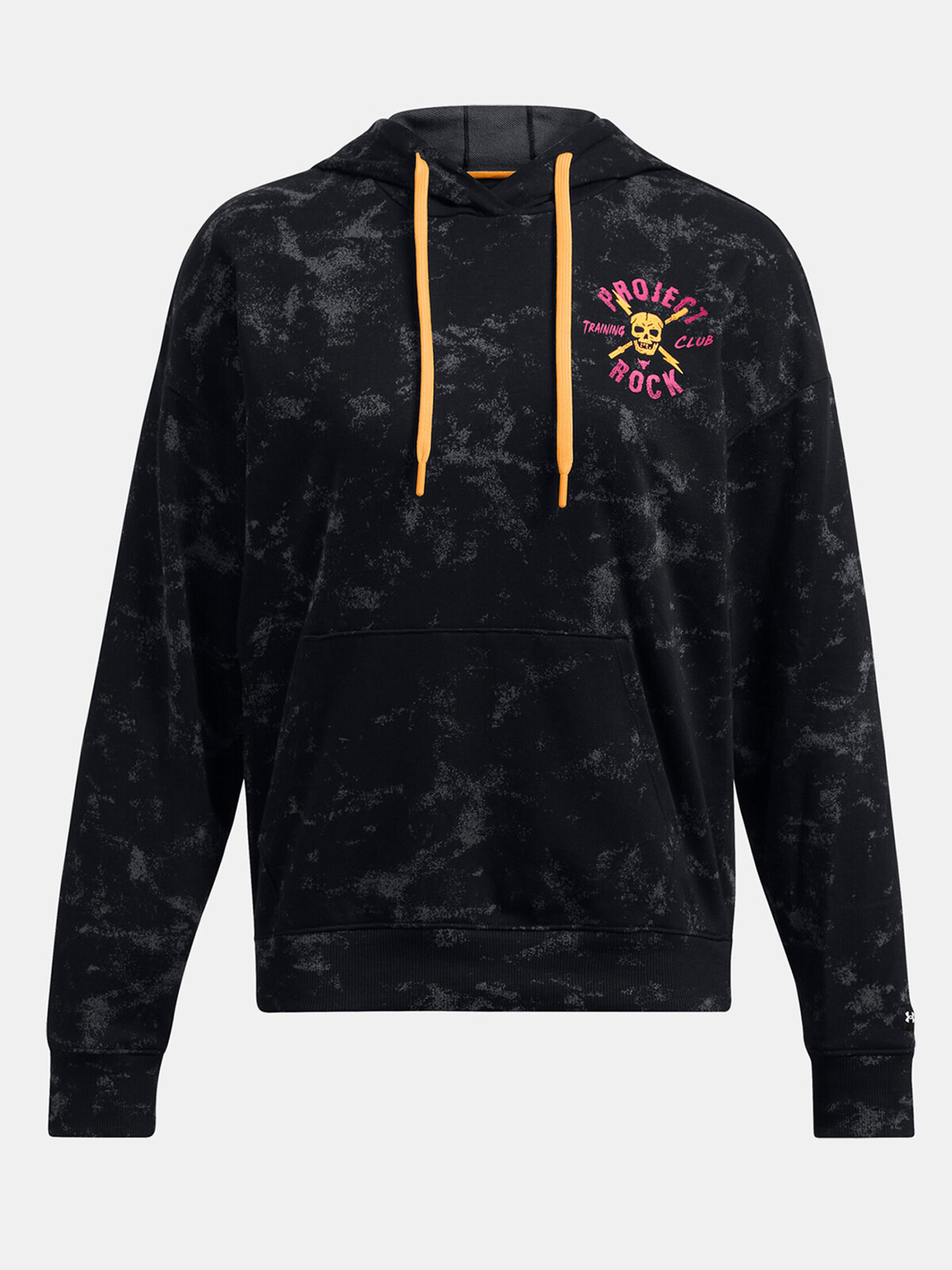 Čierna dámska vzorovaná mikina Under Armour Project Rock Terry Underground Hoodie
