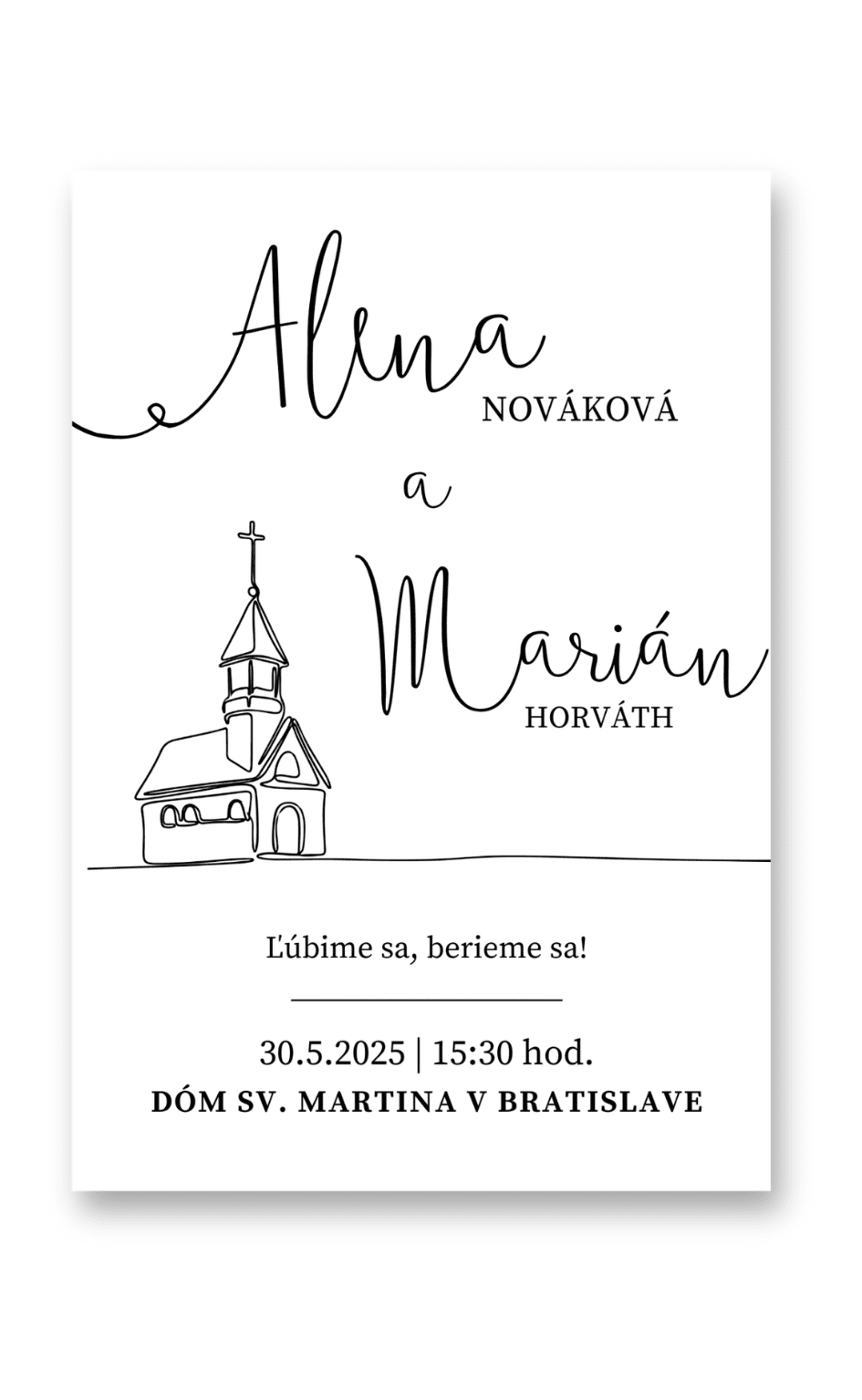 Personal Oznámenie - Classic Zvoľte množstvo: od 61 ks a viac
