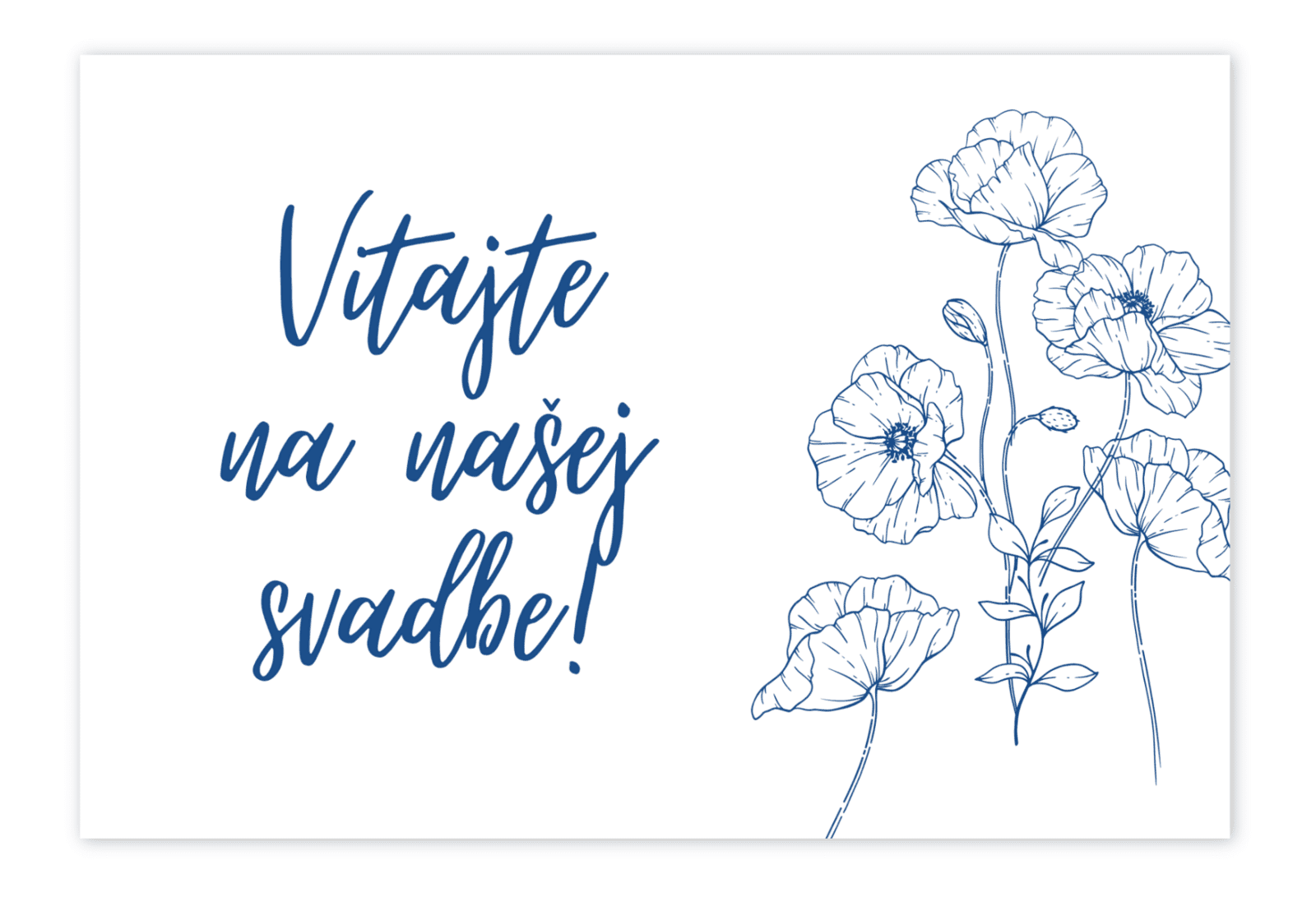 Personal uvítacia tabuľa - Modrotlač