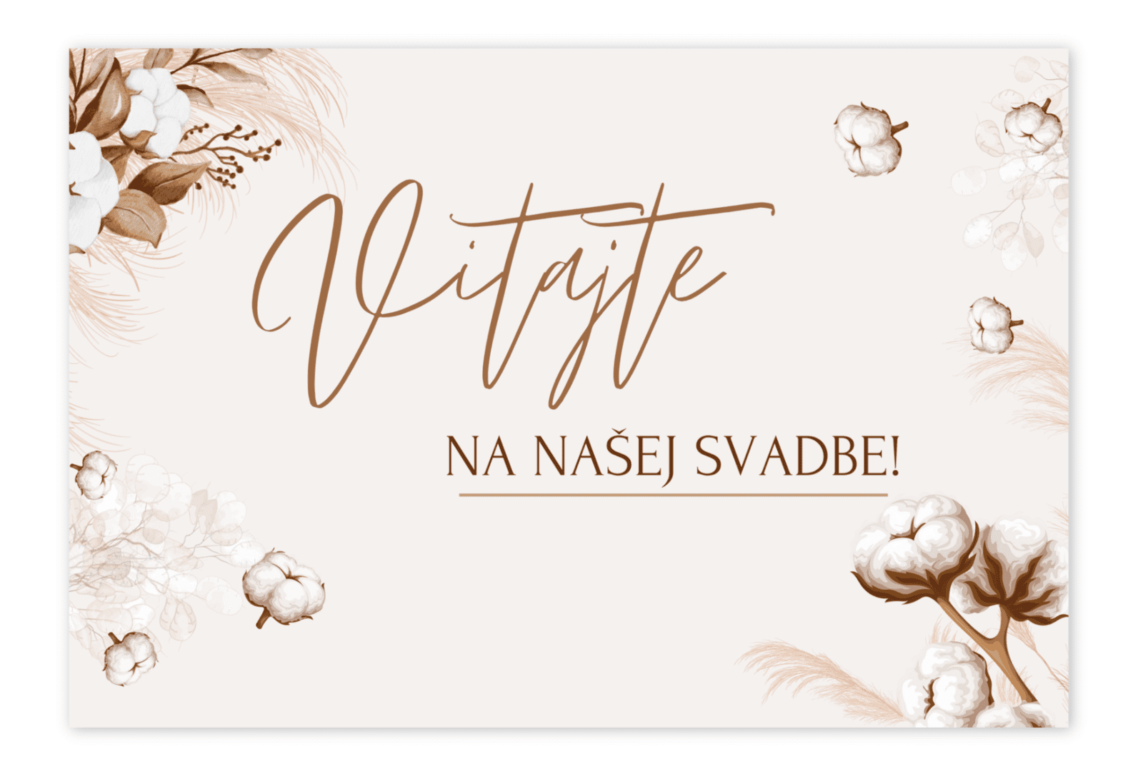 Personal uvítacia tabuľa - Boho