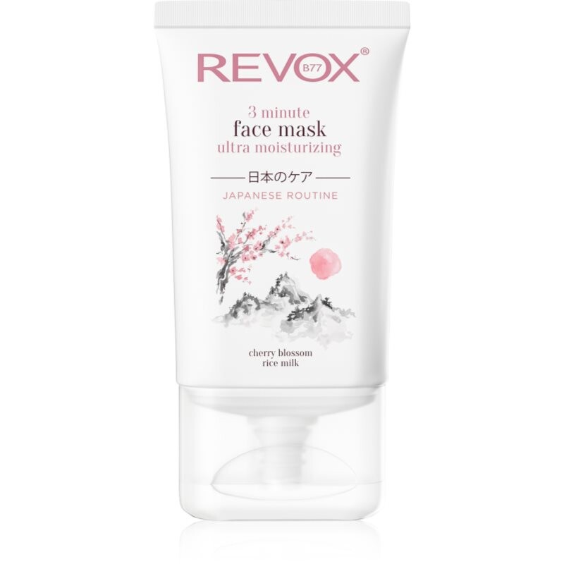 Revox B77 Japanese Ritual 3 Minute Face Mask Ultra Moisturizing intenzívna hydratačná maska na tvár 30 ml