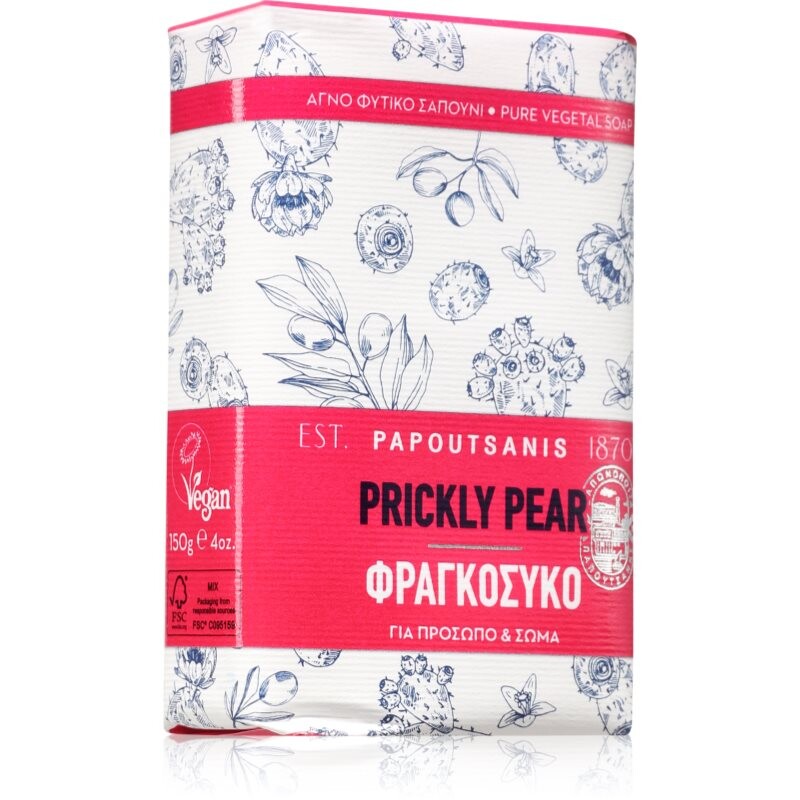 PAPOUTSANIS Prickly Pear tuhé mydlo 150 g