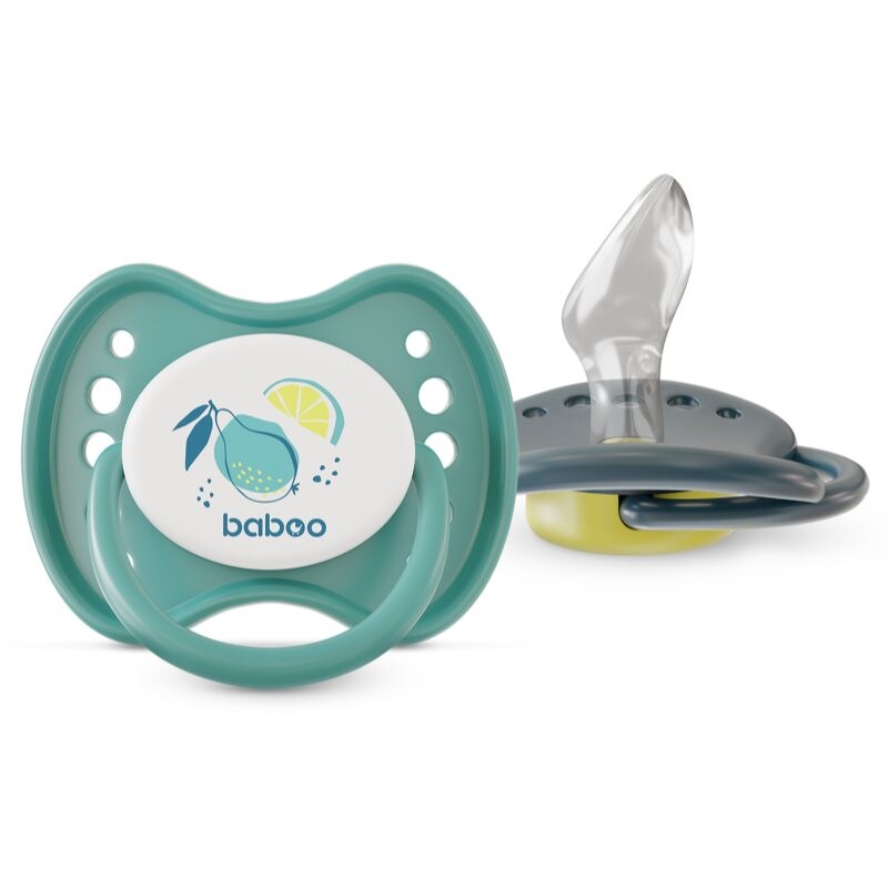 Baboo Soothers Silicone Orthodontic with Case cumlík Lagoon Fiesta 6-12 m 2 ks