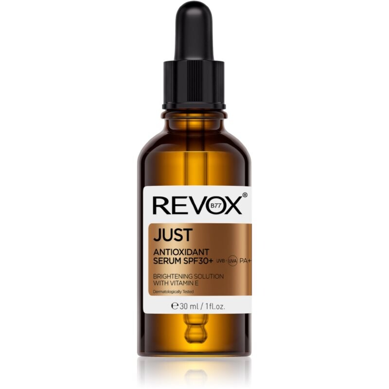 Revox B77 JUST Antioxidant Serum SPF 30+ rozjasňujúce pleťové sérum SPF 30 30 ml