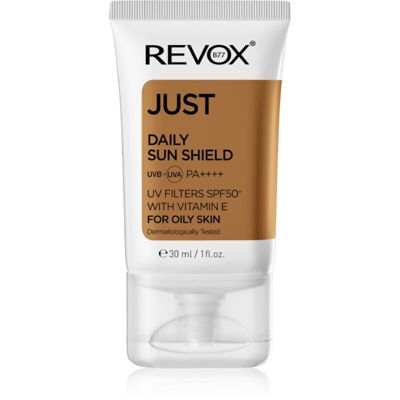 Revox B77 JUST Daily Sun Shield ochranný krém pre mastnú a zmiešanú pleť SPF 50+ 30 ml