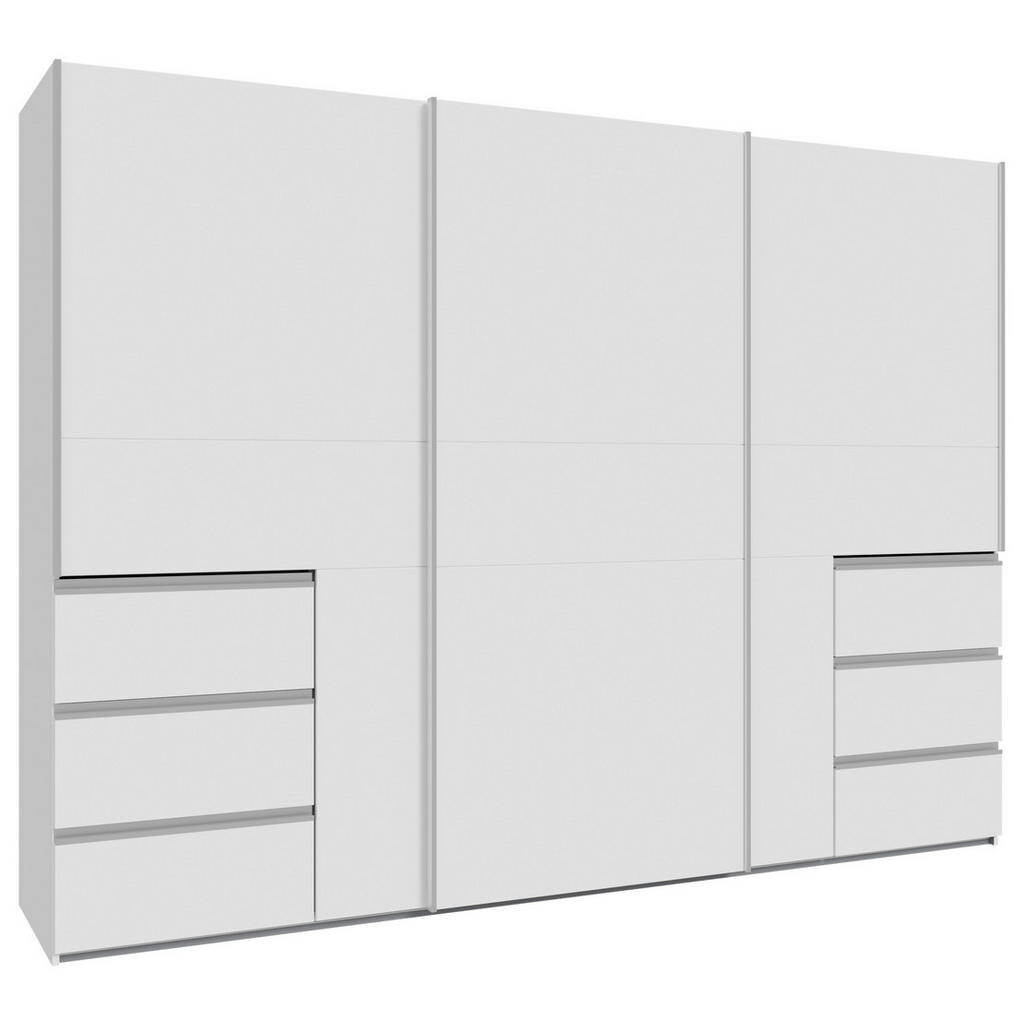 Carryhome SKRIŇA S POS. DVER. – HOR.VED, biela, 270/200/61 cm