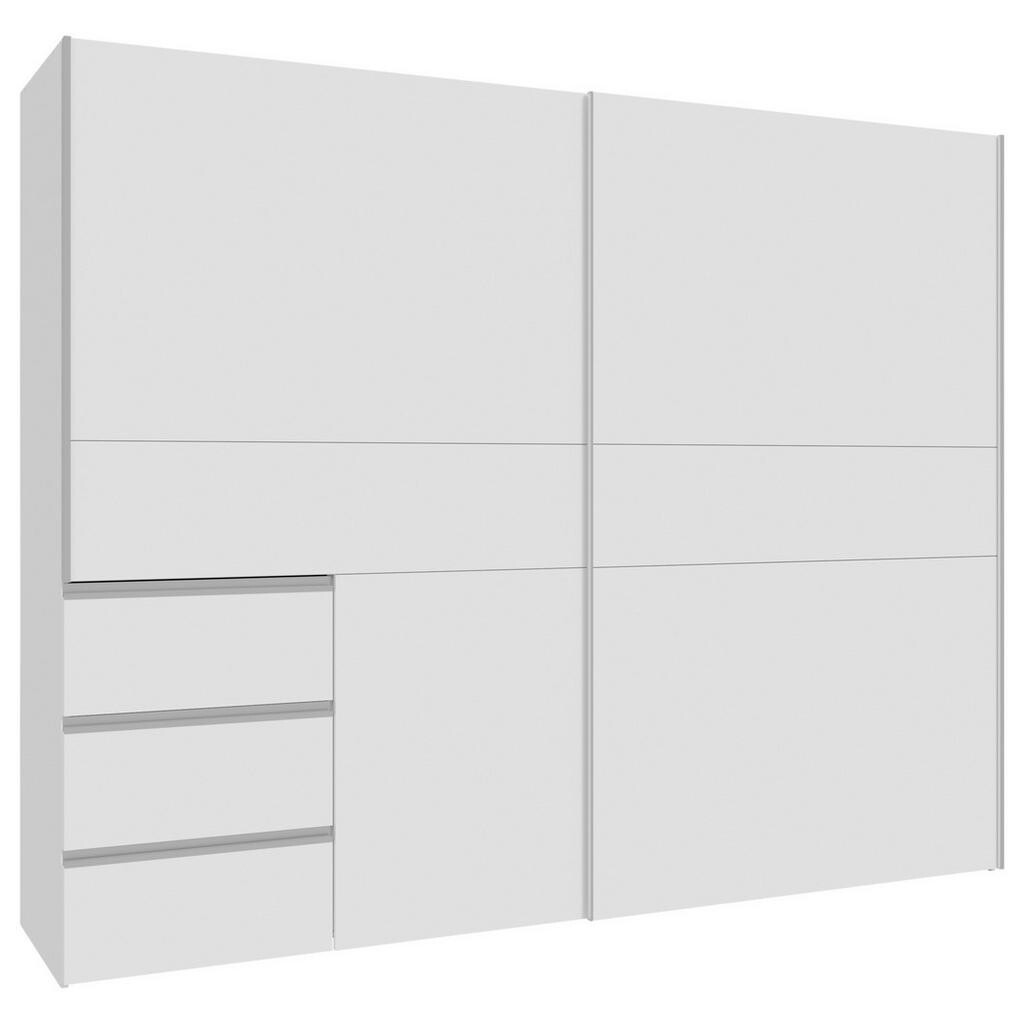Carryhome SKRIŇA S POS. DVER. – HOR.VED, biela, 250/200/61 cm