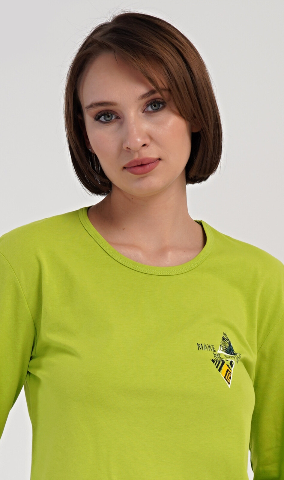 Dámske dlhé pyžamo Zuzana světle zelená S