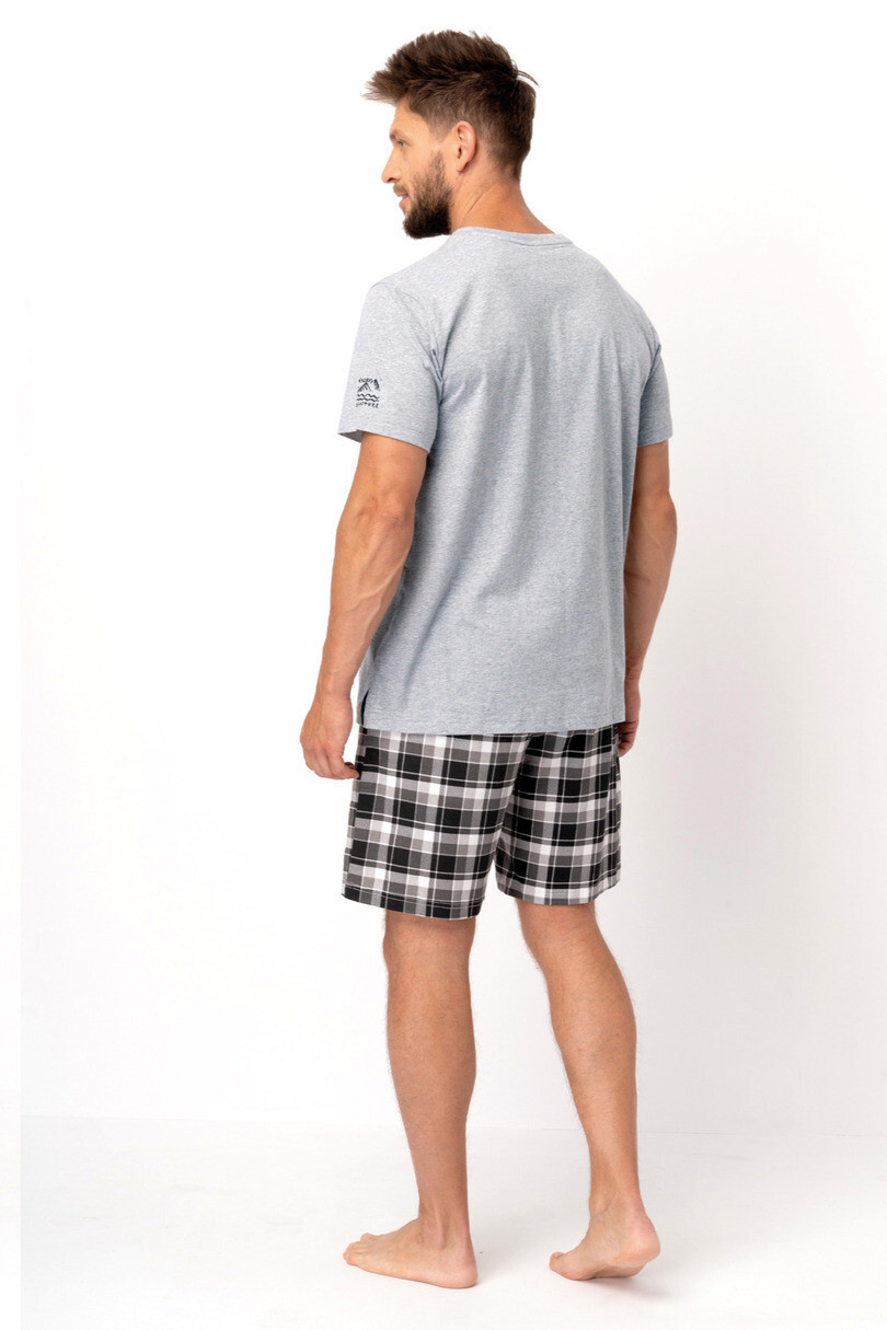 PÁNSKE PYŽAMO MNS 460 A25 3XL-4XL šedá 4XL