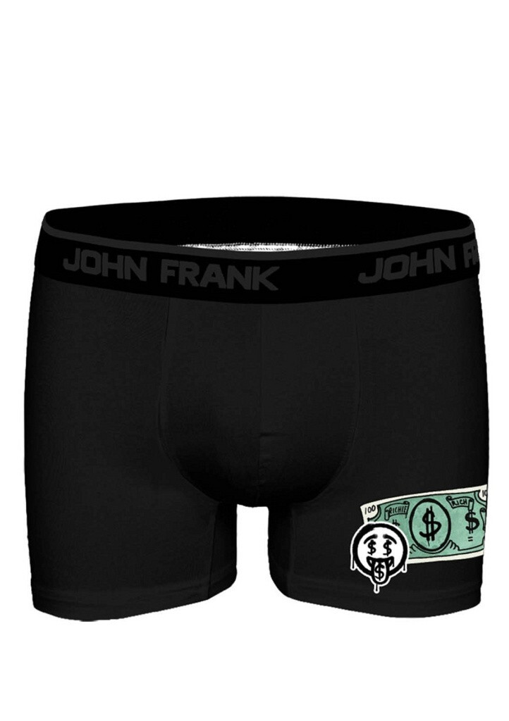 Pánske boxerky John Frank JFBDMOD134 L černá