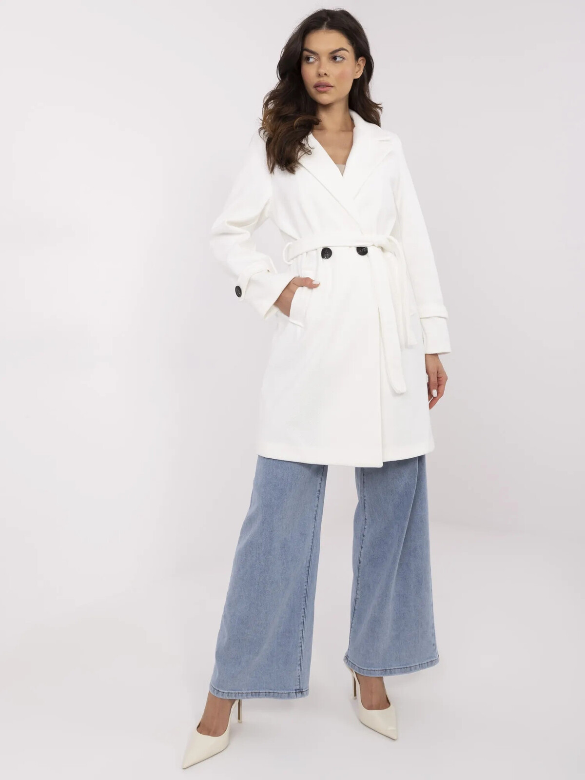 Kabát MO EN 5209.87 ecru jedna velikost