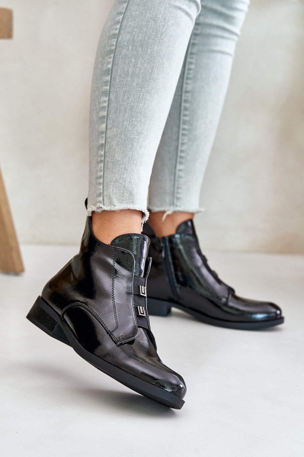 Dámske členkové topánky HY42-717 Black - S.Barski 40 černá