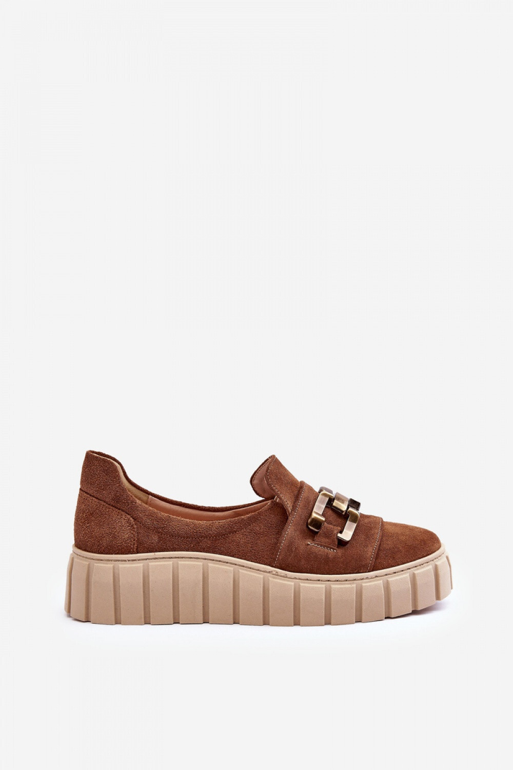 Dámske poltopánky 3398 Brown with Beige - Lewski Shoes 35 hnědá-béžová