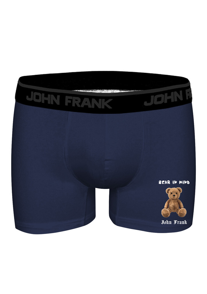 Pánske boxerky John Frank JFBDMOD129-BEAR3 L Tm. modrá