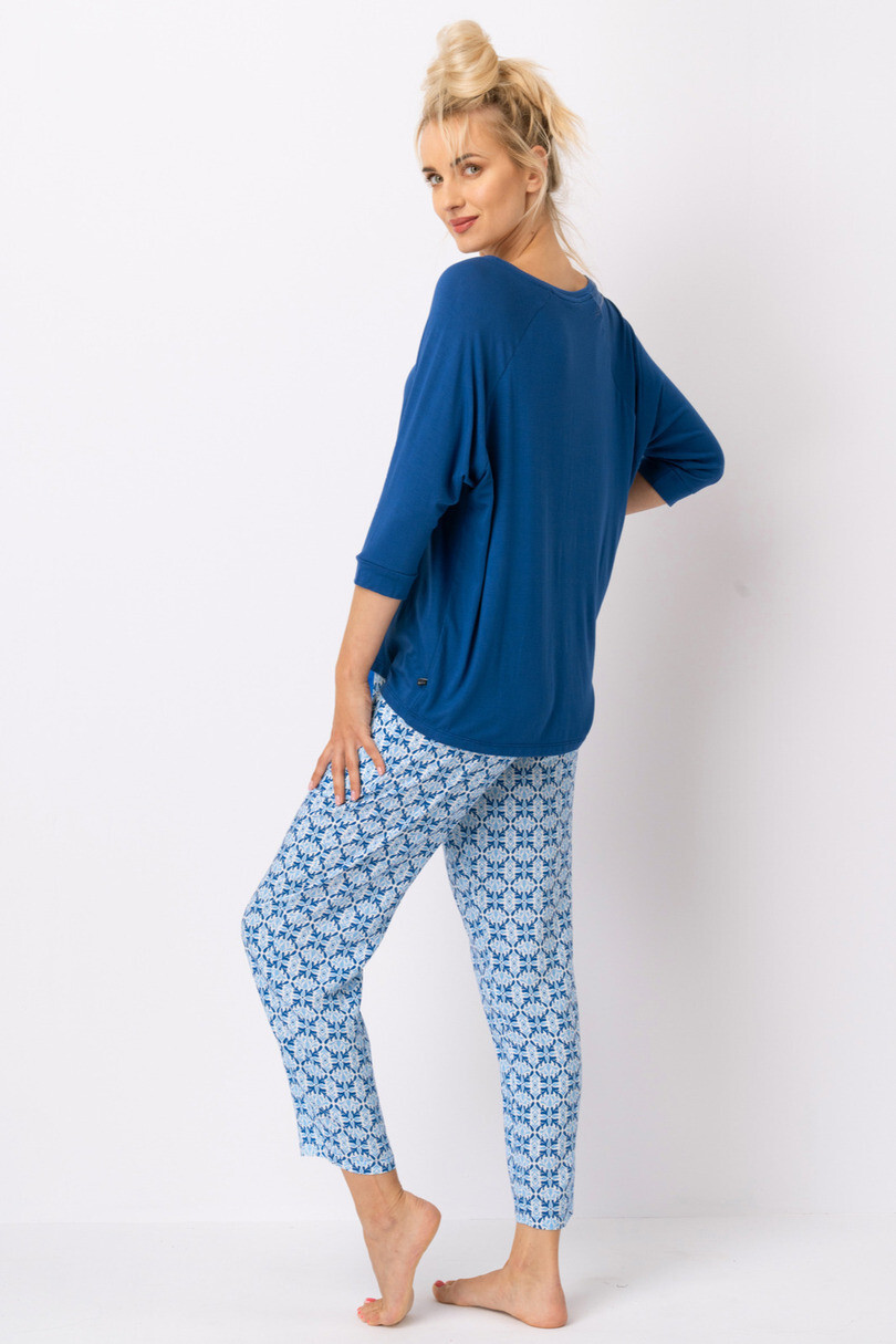 Pyžamo Kľúč LNS 721 B25 Viskóza 3/4 S-XL modrá S