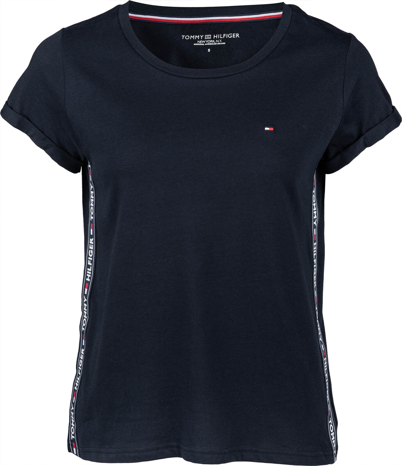 Dámske krátke tričko UW0UW01374 tmavomodré - Tommy Hilfiger XS