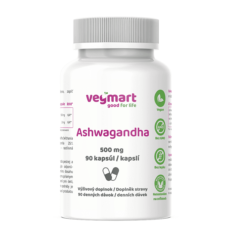 VEGMART Ashwagandha 500 mg 90 kapsúl