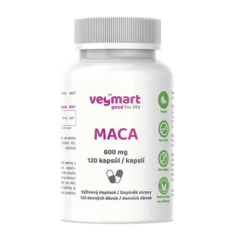 VEGMART Maca 600 mg 120 kapsúl