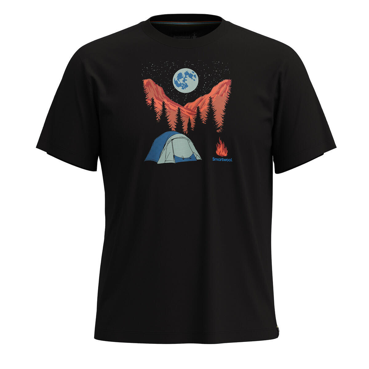 Smartwool NIGHT CAMP SHORT SLEEVE GRAPHIC TEE black Veľkosť: L 197642530351
